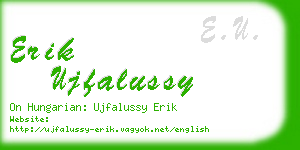 erik ujfalussy business card